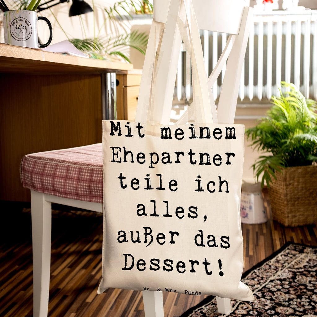 Tragetasche Spruch Ehepartner Dessert Beuteltasche, Beutel, Einkaufstasche, Jutebeutel, Stoffbeutel, Tasche, Shopper, Umhängetasche, Strandtasche, Schultertasche, Stofftasche, Tragetasche, Badetasche, Jutetasche, Einkaufstüte, Laptoptasche, Familie, Vatertag, Muttertag, Bruder, Schwester, Mama, Papa, Oma, Opa