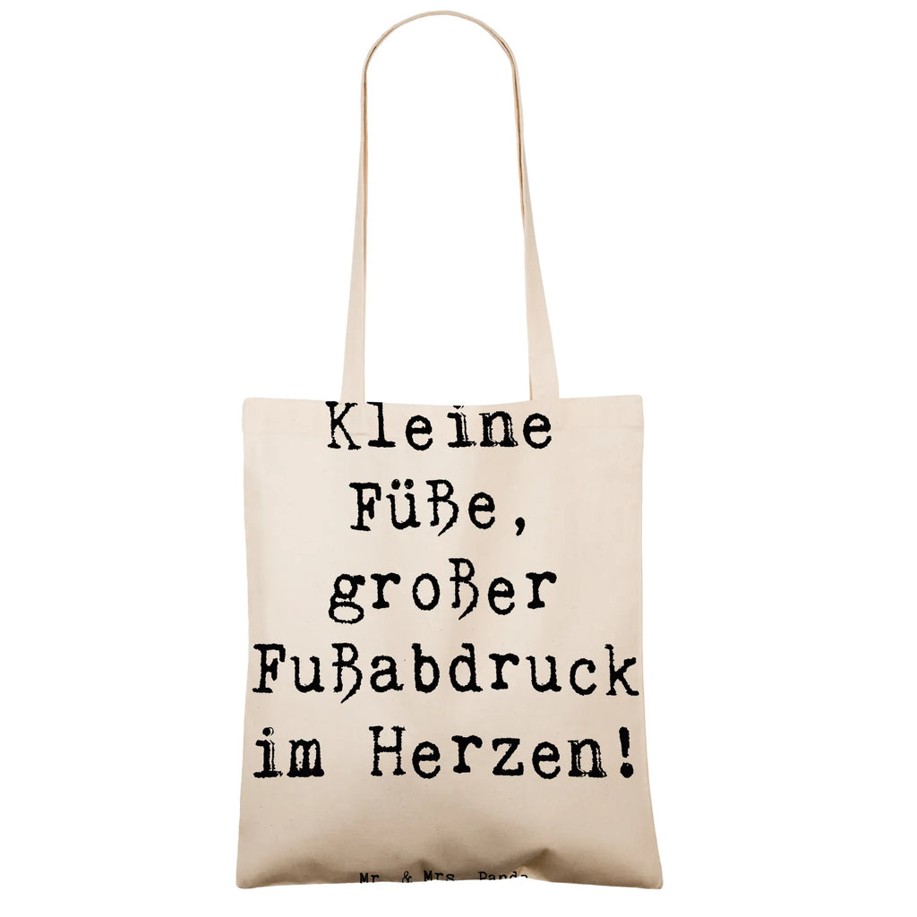 Tragetasche Spruch Kind Fußabdruck Beuteltasche, Beutel, Einkaufstasche, Jutebeutel, Stoffbeutel, Tasche, Shopper, Umhängetasche, Strandtasche, Schultertasche, Stofftasche, Tragetasche, Badetasche, Jutetasche, Einkaufstüte, Laptoptasche, Familie, Vatertag, Muttertag, Bruder, Schwester, Mama, Papa, Oma, Opa