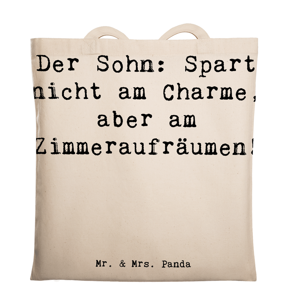 Tragetasche Spruch Sohn Charme Beuteltasche, Beutel, Einkaufstasche, Jutebeutel, Stoffbeutel, Tasche, Shopper, Umhängetasche, Strandtasche, Schultertasche, Stofftasche, Tragetasche, Badetasche, Jutetasche, Einkaufstüte, Laptoptasche, Familie, Vatertag, Muttertag, Bruder, Schwester, Mama, Papa, Oma, Opa