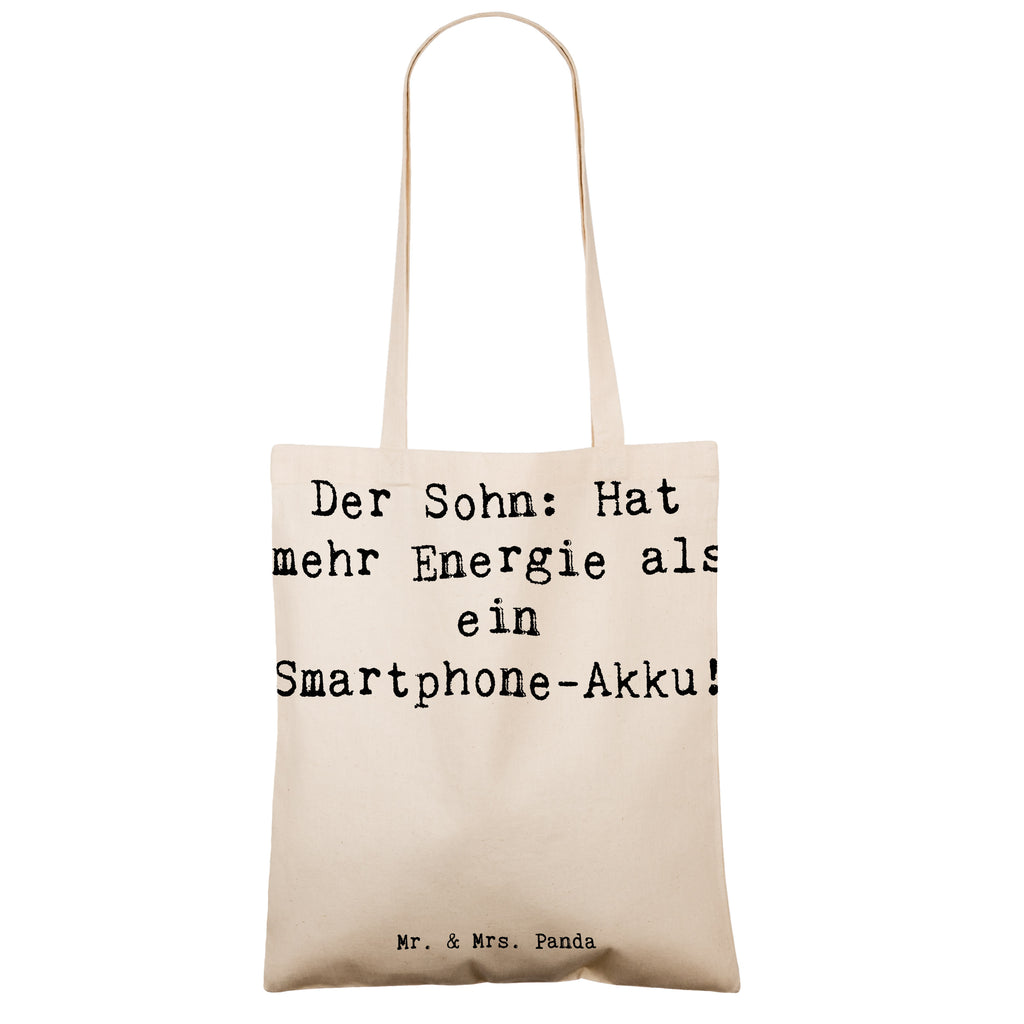 Tragetasche Spruch Energie Sohn Beuteltasche, Beutel, Einkaufstasche, Jutebeutel, Stoffbeutel, Tasche, Shopper, Umhängetasche, Strandtasche, Schultertasche, Stofftasche, Tragetasche, Badetasche, Jutetasche, Einkaufstüte, Laptoptasche, Familie, Vatertag, Muttertag, Bruder, Schwester, Mama, Papa, Oma, Opa