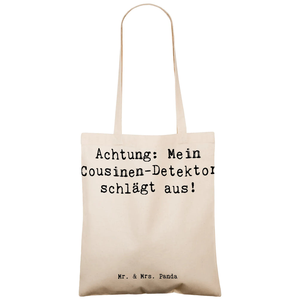 Tragetasche Spruch Cousinen-Detektor Beuteltasche, Beutel, Einkaufstasche, Jutebeutel, Stoffbeutel, Tasche, Shopper, Umhängetasche, Strandtasche, Schultertasche, Stofftasche, Tragetasche, Badetasche, Jutetasche, Einkaufstüte, Laptoptasche, Familie, Vatertag, Muttertag, Bruder, Schwester, Mama, Papa, Oma, Opa