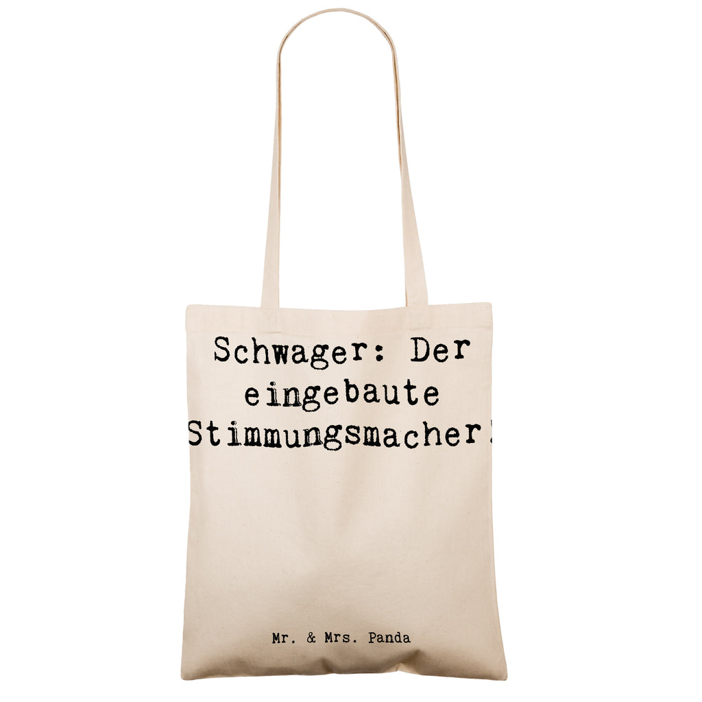 Tragetasche Spruch Schwager: Der eingebaute Stimmungsmacher! Beuteltasche, Beutel, Einkaufstasche, Jutebeutel, Stoffbeutel, Tasche, Shopper, Umhängetasche, Strandtasche, Schultertasche, Stofftasche, Tragetasche, Badetasche, Jutetasche, Einkaufstüte, Laptoptasche, Familie, Vatertag, Muttertag, Bruder, Schwester, Mama, Papa, Oma, Opa