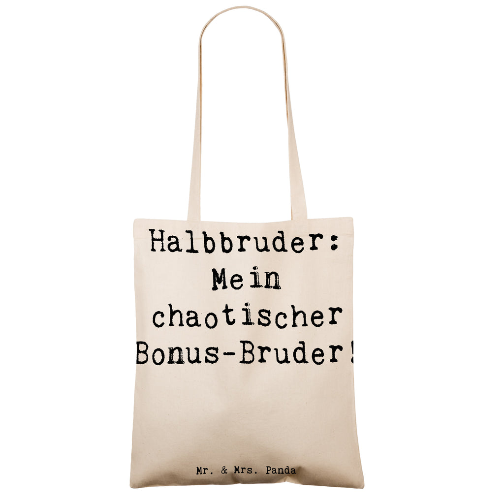 Tragetasche Spruch Halbbruder Chaos Beuteltasche, Beutel, Einkaufstasche, Jutebeutel, Stoffbeutel, Tasche, Shopper, Umhängetasche, Strandtasche, Schultertasche, Stofftasche, Tragetasche, Badetasche, Jutetasche, Einkaufstüte, Laptoptasche, Familie, Vatertag, Muttertag, Bruder, Schwester, Mama, Papa, Oma, Opa