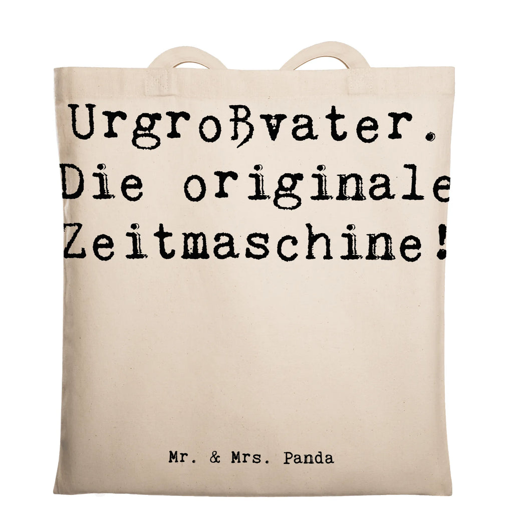 Tragetasche Spruch Urgroßvater Zeitmaschine Beuteltasche, Beutel, Einkaufstasche, Jutebeutel, Stoffbeutel, Tasche, Shopper, Umhängetasche, Strandtasche, Schultertasche, Stofftasche, Tragetasche, Badetasche, Jutetasche, Einkaufstüte, Laptoptasche, Familie, Vatertag, Muttertag, Bruder, Schwester, Mama, Papa, Oma, Opa