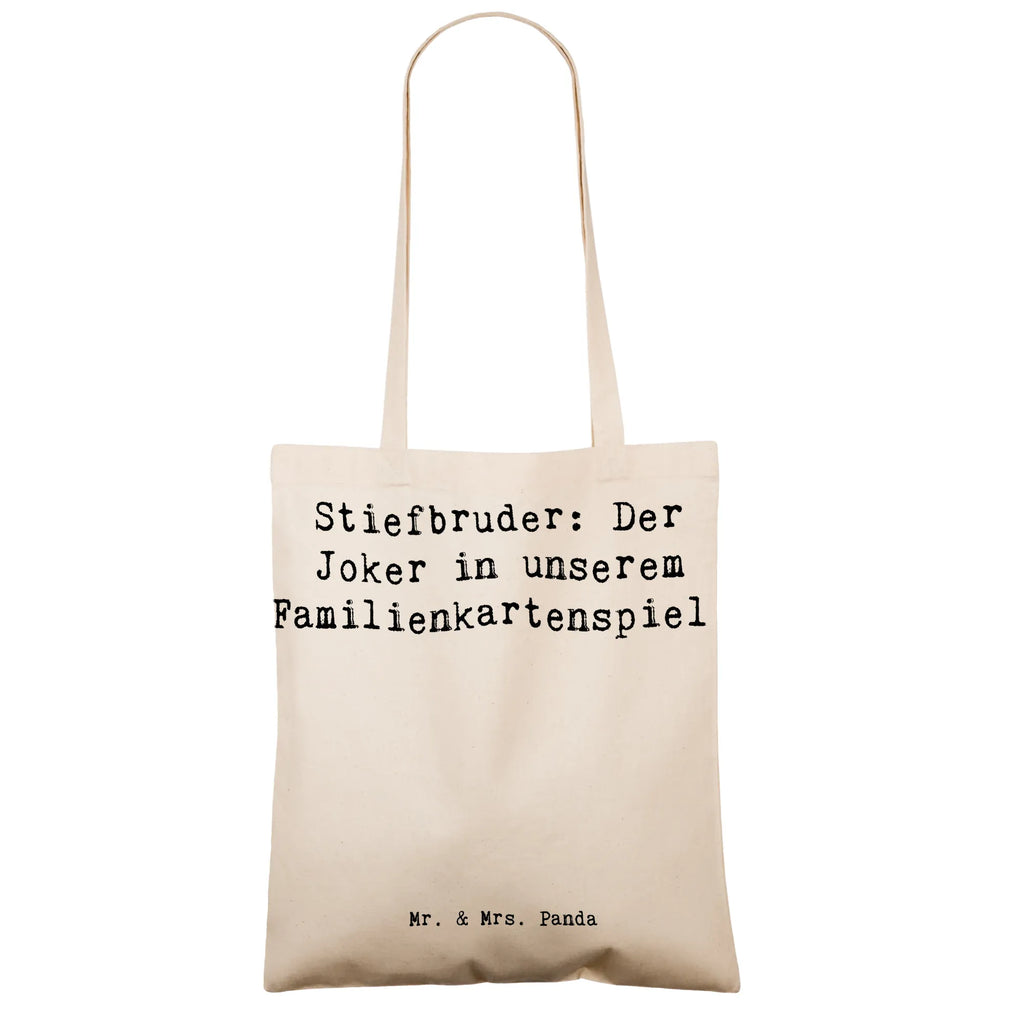 Tragetasche Spruch Stiefbruder: Der Joker in unserem Familienkartenspiel! Beuteltasche, Beutel, Einkaufstasche, Jutebeutel, Stoffbeutel, Tasche, Shopper, Umhängetasche, Strandtasche, Schultertasche, Stofftasche, Tragetasche, Badetasche, Jutetasche, Einkaufstüte, Laptoptasche, Familie, Vatertag, Muttertag, Bruder, Schwester, Mama, Papa, Oma, Opa