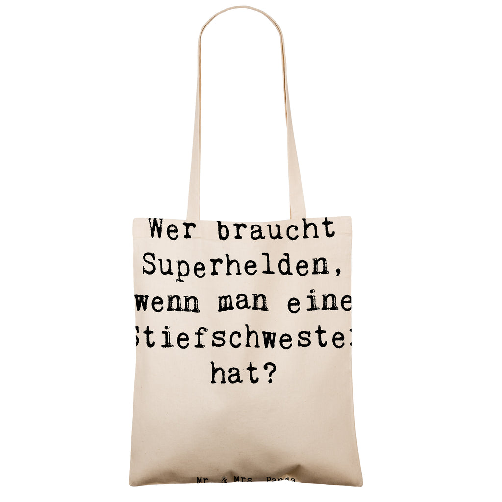 Tragetasche Spruch Stiefschwester Heldin Beuteltasche, Beutel, Einkaufstasche, Jutebeutel, Stoffbeutel, Tasche, Shopper, Umhängetasche, Strandtasche, Schultertasche, Stofftasche, Tragetasche, Badetasche, Jutetasche, Einkaufstüte, Laptoptasche, Familie, Vatertag, Muttertag, Bruder, Schwester, Mama, Papa, Oma, Opa