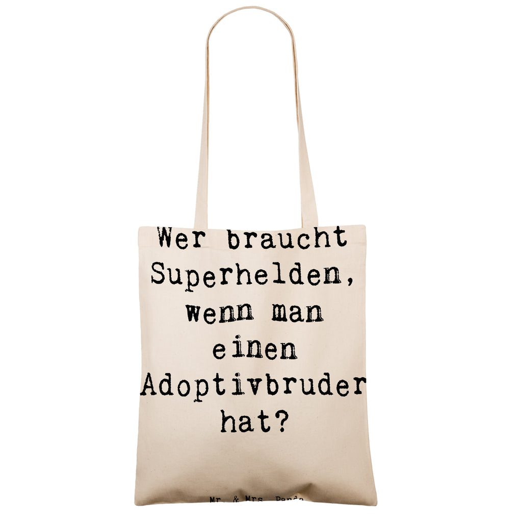 Tragetasche Spruch Held Adoptivbruder Beuteltasche, Beutel, Einkaufstasche, Jutebeutel, Stoffbeutel, Tasche, Shopper, Umhängetasche, Strandtasche, Schultertasche, Stofftasche, Tragetasche, Badetasche, Jutetasche, Einkaufstüte, Laptoptasche, Familie, Vatertag, Muttertag, Bruder, Schwester, Mama, Papa, Oma, Opa