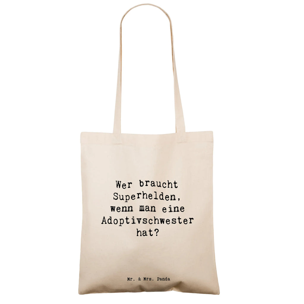 Tragetasche Spruch Adoptivschwester Heldin Beuteltasche, Beutel, Einkaufstasche, Jutebeutel, Stoffbeutel, Tasche, Shopper, Umhängetasche, Strandtasche, Schultertasche, Stofftasche, Tragetasche, Badetasche, Jutetasche, Einkaufstüte, Laptoptasche, Familie, Vatertag, Muttertag, Bruder, Schwester, Mama, Papa, Oma, Opa