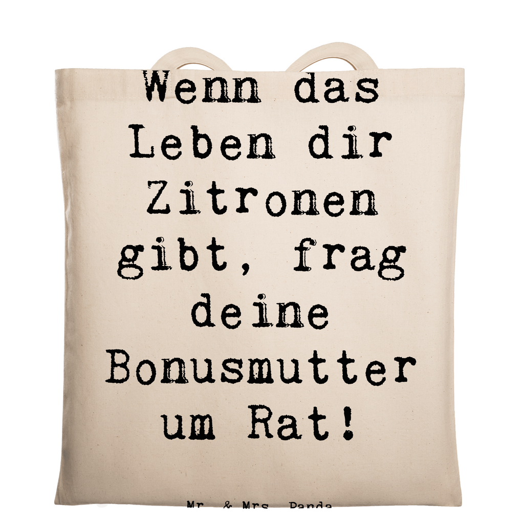 Tragetasche Spruch Rat bei Bonusmutter Beuteltasche, Beutel, Einkaufstasche, Jutebeutel, Stoffbeutel, Tasche, Shopper, Umhängetasche, Strandtasche, Schultertasche, Stofftasche, Tragetasche, Badetasche, Jutetasche, Einkaufstüte, Laptoptasche, Familie, Vatertag, Muttertag, Bruder, Schwester, Mama, Papa, Oma, Opa