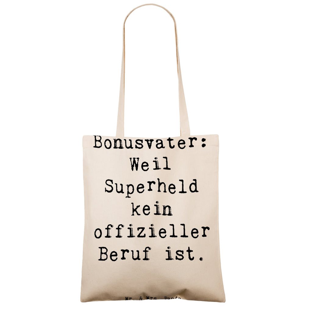 Tragetasche Spruch Bonusvater Superheld Beuteltasche, Beutel, Einkaufstasche, Jutebeutel, Stoffbeutel, Tasche, Shopper, Umhängetasche, Strandtasche, Schultertasche, Stofftasche, Tragetasche, Badetasche, Jutetasche, Einkaufstüte, Laptoptasche, Familie, Vatertag, Muttertag, Bruder, Schwester, Mama, Papa, Oma, Opa