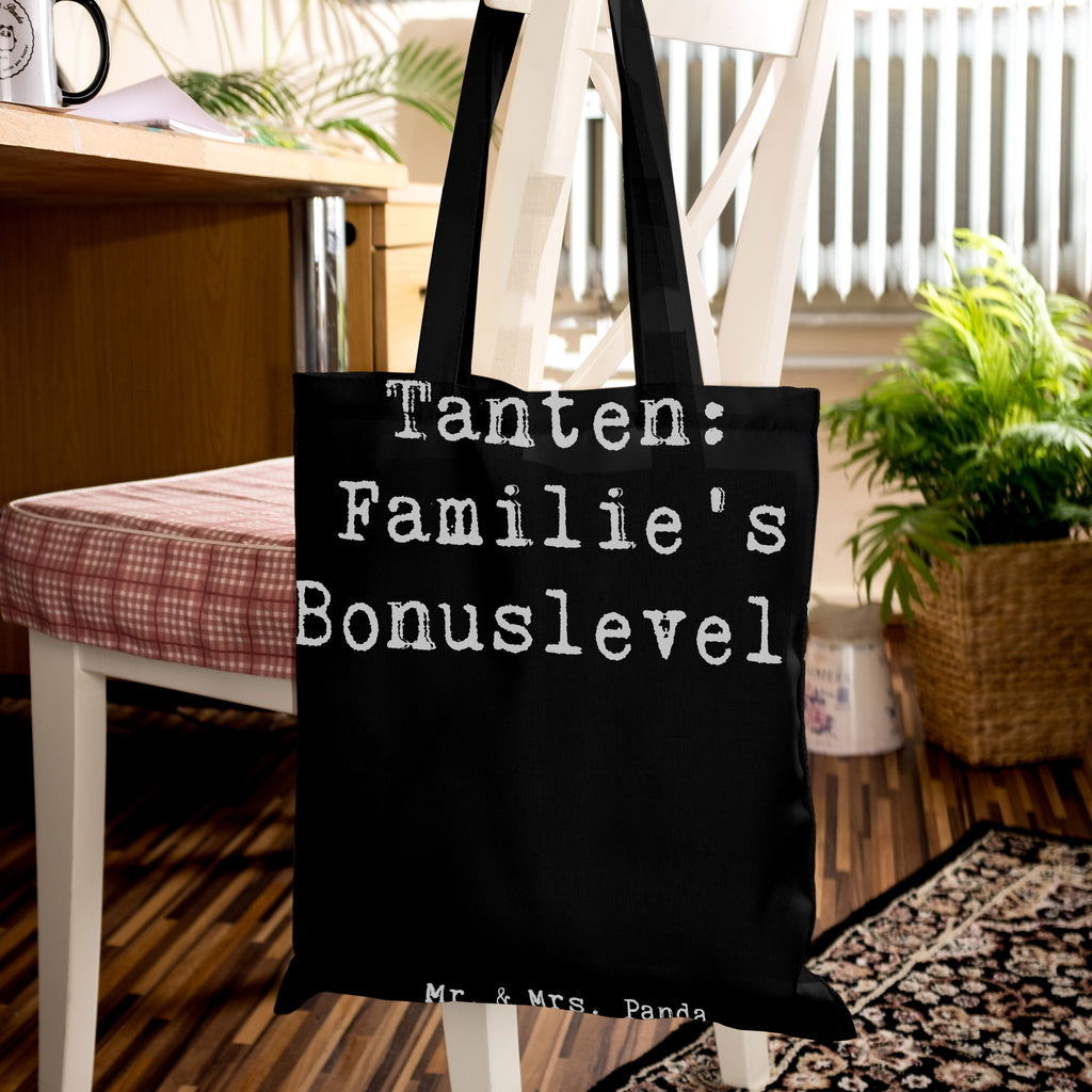 Tragetasche Spruch Tante Bonuslevel Beuteltasche, Beutel, Einkaufstasche, Jutebeutel, Stoffbeutel, Tasche, Shopper, Umhängetasche, Strandtasche, Schultertasche, Stofftasche, Tragetasche, Badetasche, Jutetasche, Einkaufstüte, Laptoptasche, Familie, Vatertag, Muttertag, Bruder, Schwester, Mama, Papa, Oma, Opa