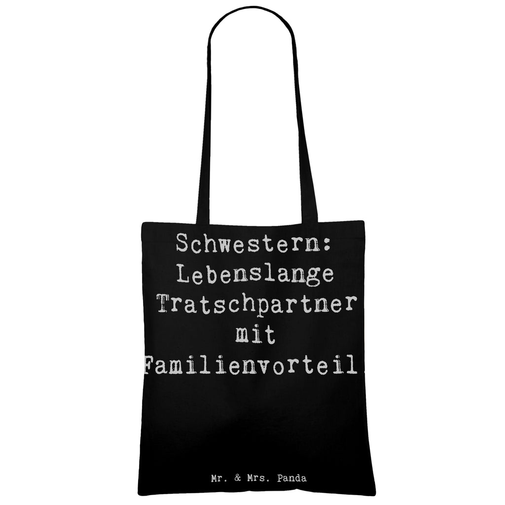 Tragetasche Spruch Schwestern Tratschpartner Beuteltasche, Beutel, Einkaufstasche, Jutebeutel, Stoffbeutel, Tasche, Shopper, Umhängetasche, Strandtasche, Schultertasche, Stofftasche, Tragetasche, Badetasche, Jutetasche, Einkaufstüte, Laptoptasche, Familie, Vatertag, Muttertag, Bruder, Schwester, Mama, Papa, Oma, Opa