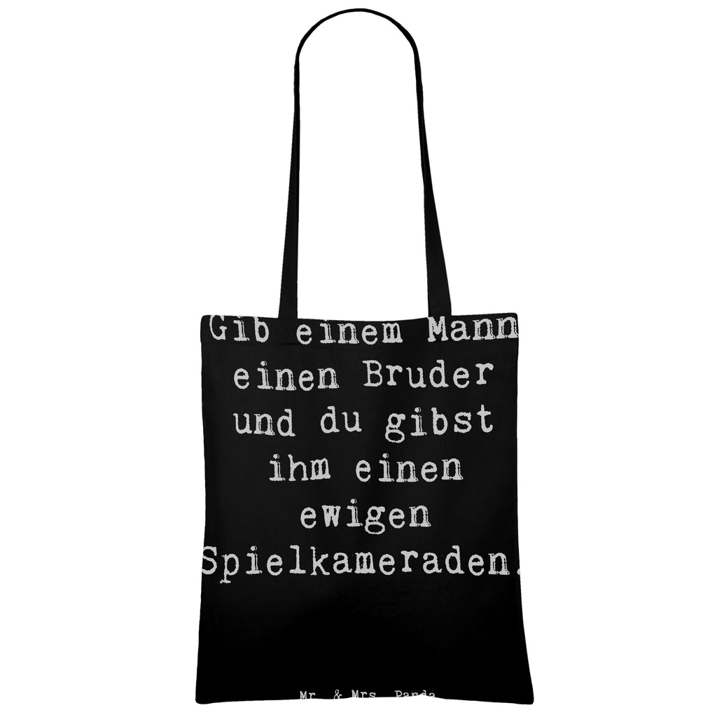 Tragetasche Spruch Bruder Spielkamerad Beuteltasche, Beutel, Einkaufstasche, Jutebeutel, Stoffbeutel, Tasche, Shopper, Umhängetasche, Strandtasche, Schultertasche, Stofftasche, Tragetasche, Badetasche, Jutetasche, Einkaufstüte, Laptoptasche, Familie, Vatertag, Muttertag, Bruder, Schwester, Mama, Papa, Oma, Opa