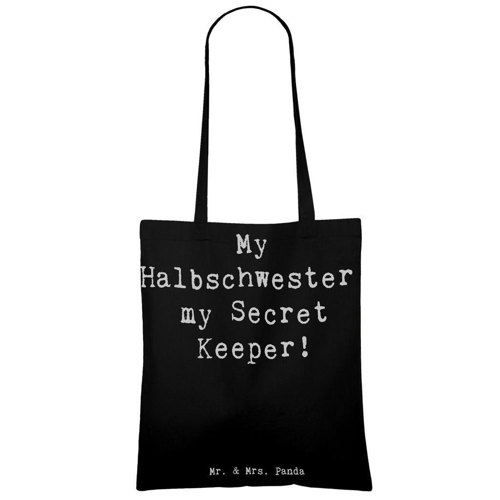 Tragetasche Spruch Halbschwester Geheimnishüter Beuteltasche, Beutel, Einkaufstasche, Jutebeutel, Stoffbeutel, Tasche, Shopper, Umhängetasche, Strandtasche, Schultertasche, Stofftasche, Tragetasche, Badetasche, Jutetasche, Einkaufstüte, Laptoptasche, Familie, Vatertag, Muttertag, Bruder, Schwester, Mama, Papa, Oma, Opa