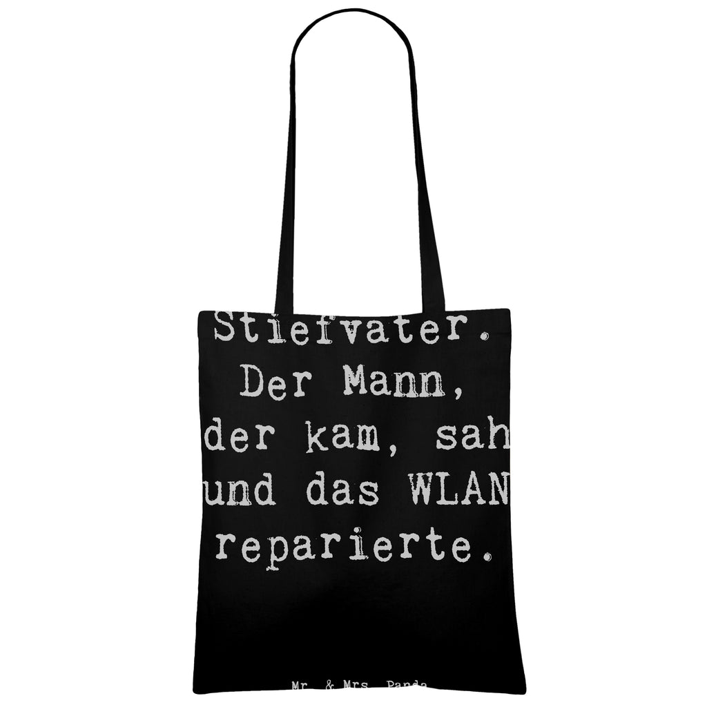 Tragetasche Spruch Stiefvater Held Beuteltasche, Beutel, Einkaufstasche, Jutebeutel, Stoffbeutel, Tasche, Shopper, Umhängetasche, Strandtasche, Schultertasche, Stofftasche, Tragetasche, Badetasche, Jutetasche, Einkaufstüte, Laptoptasche, Familie, Vatertag, Muttertag, Bruder, Schwester, Mama, Papa, Oma, Opa