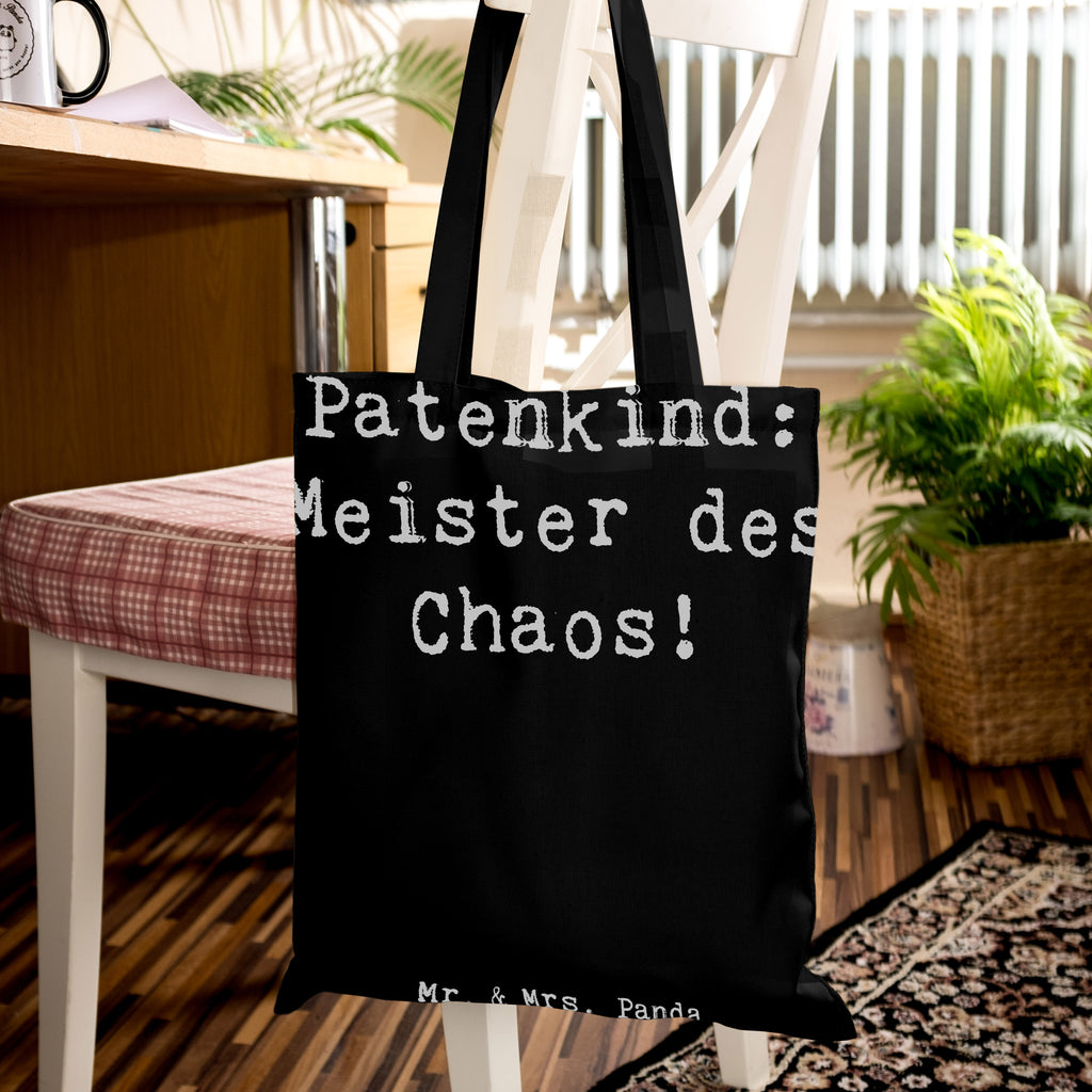 Tragetasche Spruch Patenkind Chaosmeister Beuteltasche, Beutel, Einkaufstasche, Jutebeutel, Stoffbeutel, Tasche, Shopper, Umhängetasche, Strandtasche, Schultertasche, Stofftasche, Tragetasche, Badetasche, Jutetasche, Einkaufstüte, Laptoptasche, Familie, Vatertag, Muttertag, Bruder, Schwester, Mama, Papa, Oma, Opa