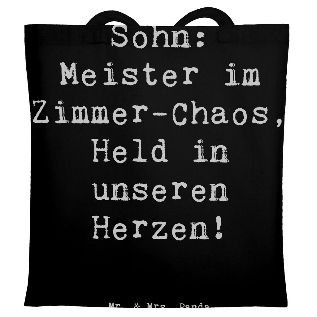 Tragetasche Spruch Sohn Chaosheld Beuteltasche, Beutel, Einkaufstasche, Jutebeutel, Stoffbeutel, Tasche, Shopper, Umhängetasche, Strandtasche, Schultertasche, Stofftasche, Tragetasche, Badetasche, Jutetasche, Einkaufstüte, Laptoptasche, Familie, Vatertag, Muttertag, Bruder, Schwester, Mama, Papa, Oma, Opa