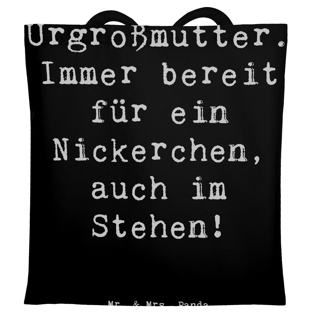 Tragetasche Spruch Urgroßmutter Nickerchen Beuteltasche, Beutel, Einkaufstasche, Jutebeutel, Stoffbeutel, Tasche, Shopper, Umhängetasche, Strandtasche, Schultertasche, Stofftasche, Tragetasche, Badetasche, Jutetasche, Einkaufstüte, Laptoptasche, Familie, Vatertag, Muttertag, Bruder, Schwester, Mama, Papa, Oma, Opa