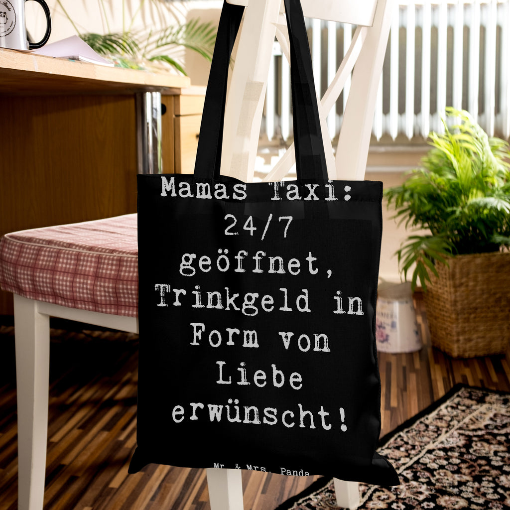 Tragetasche Spruch Mamas Taxi Beuteltasche, Beutel, Einkaufstasche, Jutebeutel, Stoffbeutel, Tasche, Shopper, Umhängetasche, Strandtasche, Schultertasche, Stofftasche, Tragetasche, Badetasche, Jutetasche, Einkaufstüte, Laptoptasche, Familie, Vatertag, Muttertag, Bruder, Schwester, Mama, Papa, Oma, Opa