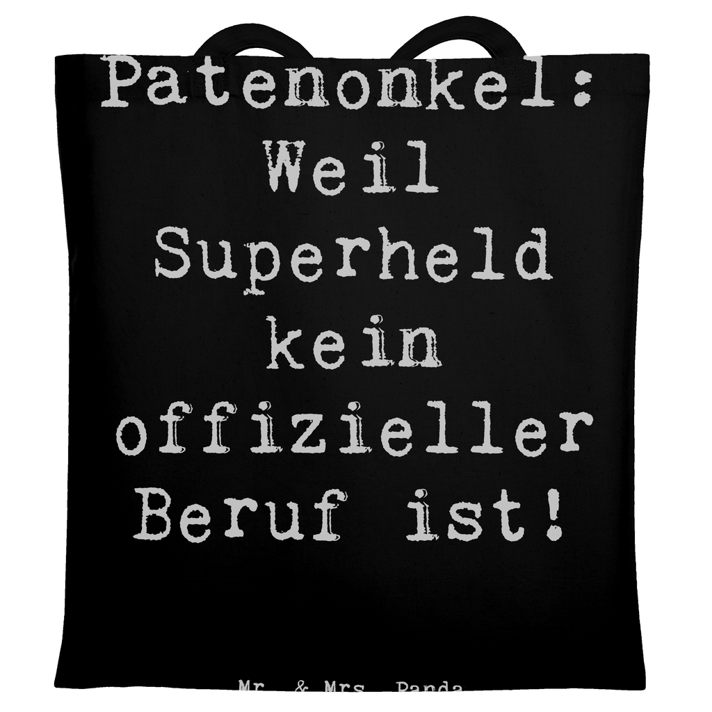 Tragetasche Spruch Patenonkel Superheld Beuteltasche, Beutel, Einkaufstasche, Jutebeutel, Stoffbeutel, Tasche, Shopper, Umhängetasche, Strandtasche, Schultertasche, Stofftasche, Tragetasche, Badetasche, Jutetasche, Einkaufstüte, Laptoptasche, Familie, Vatertag, Muttertag, Bruder, Schwester, Mama, Papa, Oma, Opa