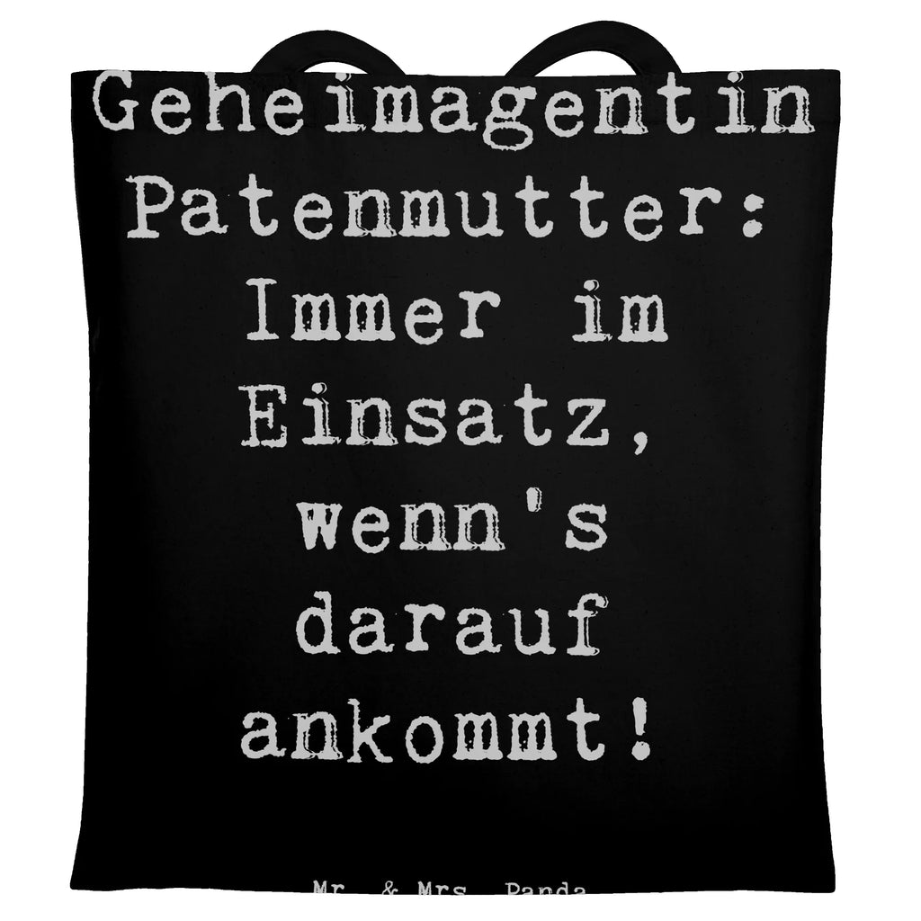 Tragetasche Spruch Geheimagentin Patenmutter Beuteltasche, Beutel, Einkaufstasche, Jutebeutel, Stoffbeutel, Tasche, Shopper, Umhängetasche, Strandtasche, Schultertasche, Stofftasche, Tragetasche, Badetasche, Jutetasche, Einkaufstüte, Laptoptasche, Familie, Vatertag, Muttertag, Bruder, Schwester, Mama, Papa, Oma, Opa