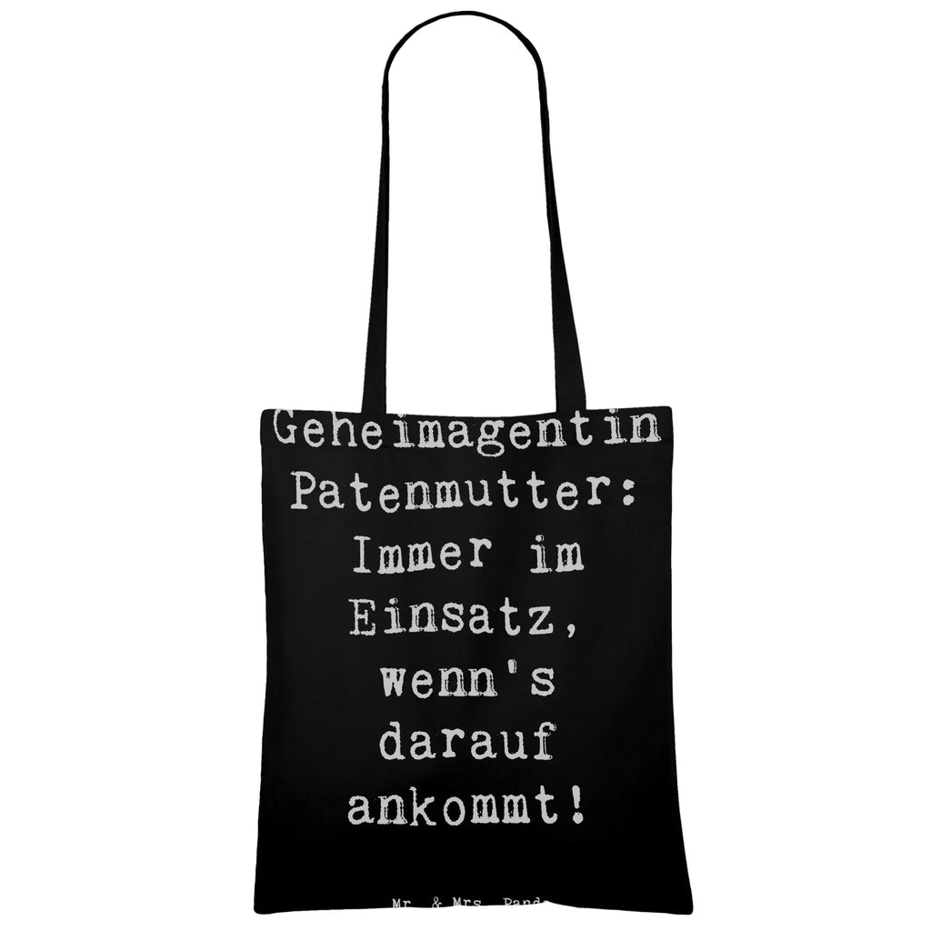 Tragetasche Spruch Geheimagentin Patenmutter Beuteltasche, Beutel, Einkaufstasche, Jutebeutel, Stoffbeutel, Tasche, Shopper, Umhängetasche, Strandtasche, Schultertasche, Stofftasche, Tragetasche, Badetasche, Jutetasche, Einkaufstüte, Laptoptasche, Familie, Vatertag, Muttertag, Bruder, Schwester, Mama, Papa, Oma, Opa