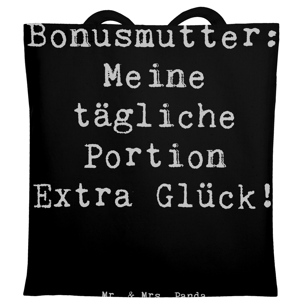 Tragetasche Spruch Bonusmutter Glück Beuteltasche, Beutel, Einkaufstasche, Jutebeutel, Stoffbeutel, Tasche, Shopper, Umhängetasche, Strandtasche, Schultertasche, Stofftasche, Tragetasche, Badetasche, Jutetasche, Einkaufstüte, Laptoptasche, Familie, Vatertag, Muttertag, Bruder, Schwester, Mama, Papa, Oma, Opa