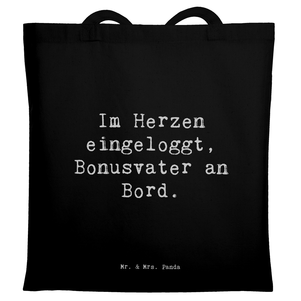 Tragetasche Spruch Bonusvater Herz Beuteltasche, Beutel, Einkaufstasche, Jutebeutel, Stoffbeutel, Tasche, Shopper, Umhängetasche, Strandtasche, Schultertasche, Stofftasche, Tragetasche, Badetasche, Jutetasche, Einkaufstüte, Laptoptasche, Familie, Vatertag, Muttertag, Bruder, Schwester, Mama, Papa, Oma, Opa