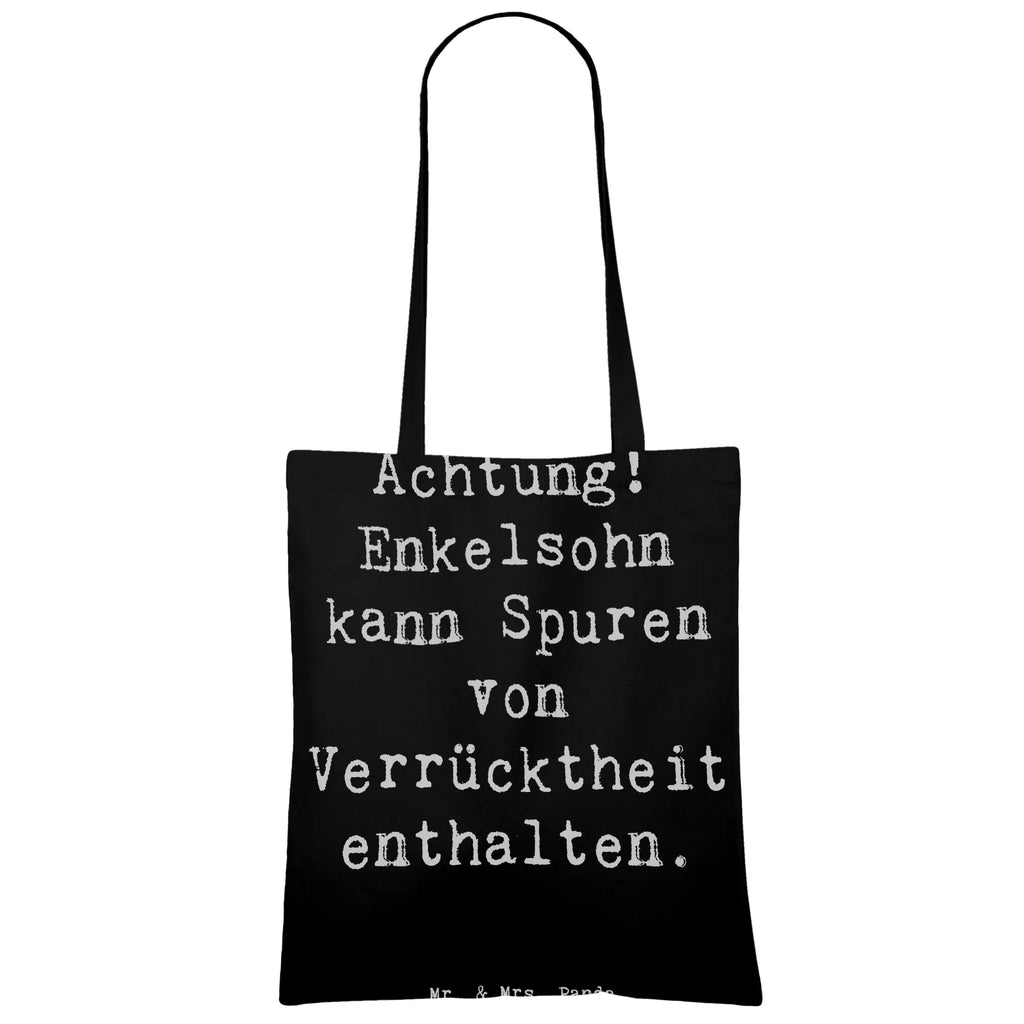 Tragetasche Spruch Enkelsohn Verrücktheit Beuteltasche, Beutel, Einkaufstasche, Jutebeutel, Stoffbeutel, Tasche, Shopper, Umhängetasche, Strandtasche, Schultertasche, Stofftasche, Tragetasche, Badetasche, Jutetasche, Einkaufstüte, Laptoptasche, Familie, Vatertag, Muttertag, Bruder, Schwester, Mama, Papa, Oma, Opa