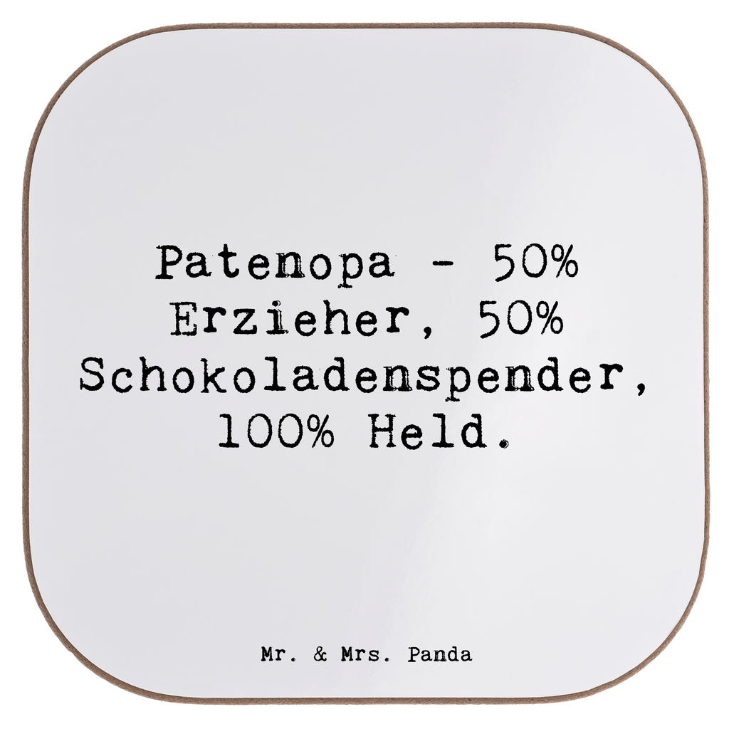 Untersetzer Patenopa Held Bierdeckel, Glasuntersetzer, Untersetzer Gläser, Getränkeuntersetzer, Familie, Vatertag, Muttertag, Bruder, Schwester, Mama, Papa, Oma, Opa