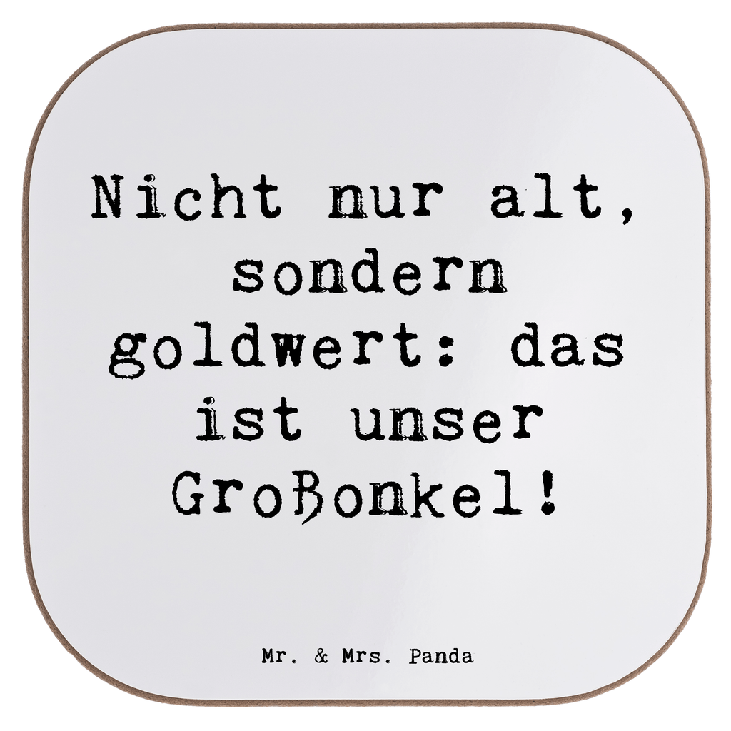 Untersetzer Goldwert Großonkel Bierdeckel, Glasuntersetzer, Untersetzer Gläser, Getränkeuntersetzer, Familie, Vatertag, Muttertag, Bruder, Schwester, Mama, Papa, Oma, Opa