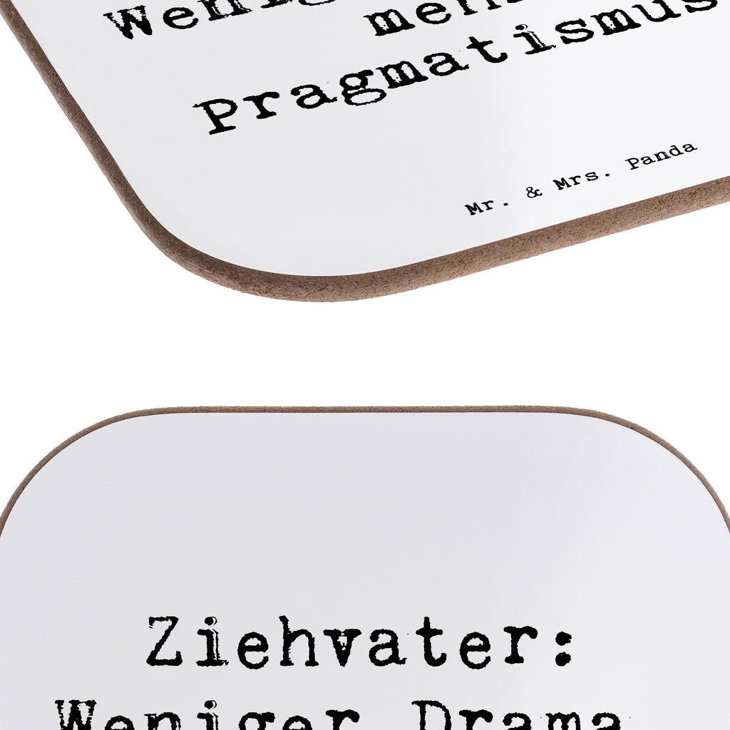 Untersetzer Ziehvater Pragmatismus Bierdeckel, Glasuntersetzer, Untersetzer Gläser, Getränkeuntersetzer, Familie, Vatertag, Muttertag, Bruder, Schwester, Mama, Papa, Oma, Opa