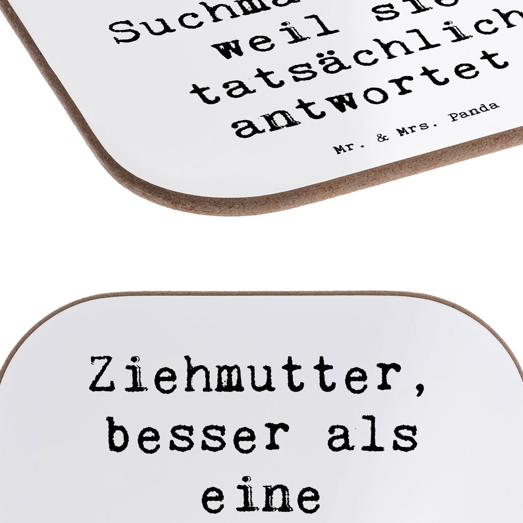 Untersetzer Ziehmutter, besser als  eine Suchmaschine, weil sie tatsächlich antwortet. Bierdeckel, Glasuntersetzer, Untersetzer Gläser, Getränkeuntersetzer, Familie, Vatertag, Muttertag, Bruder, Schwester, Mama, Papa, Oma, Opa