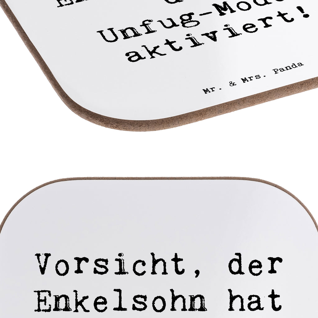 Untersetzer Unfug Enkelsohn Bierdeckel, Glasuntersetzer, Untersetzer Gläser, Getränkeuntersetzer, Familie, Vatertag, Muttertag, Bruder, Schwester, Mama, Papa, Oma, Opa