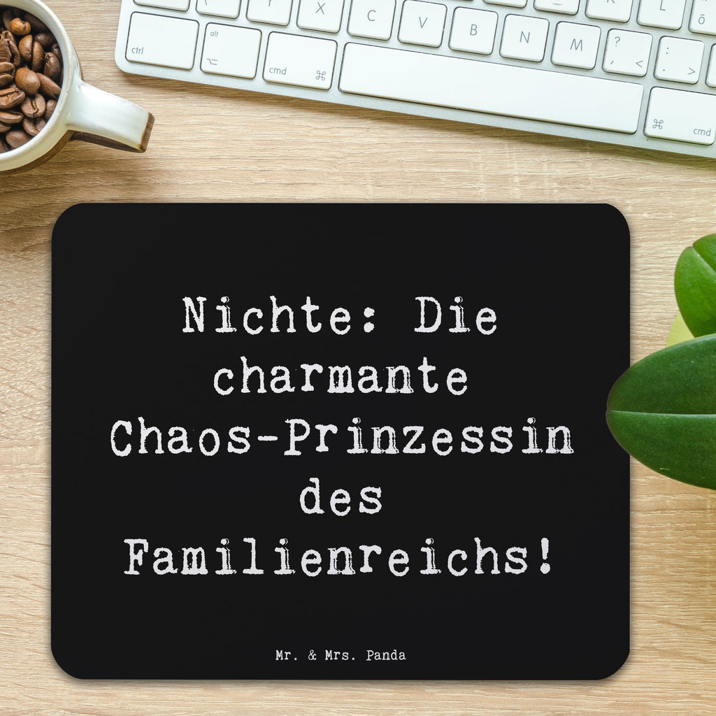 Mauspad Spruch Nichte Chaos-Prinzessin Mousepad, Computer zubehör, Büroausstattung, PC Zubehör, Arbeitszimmer, Mauspad, Einzigartiges Mauspad, Designer Mauspad, Mausunterlage, Mauspad Büro, Familie, Vatertag, Muttertag, Bruder, Schwester, Mama, Papa, Oma, Opa