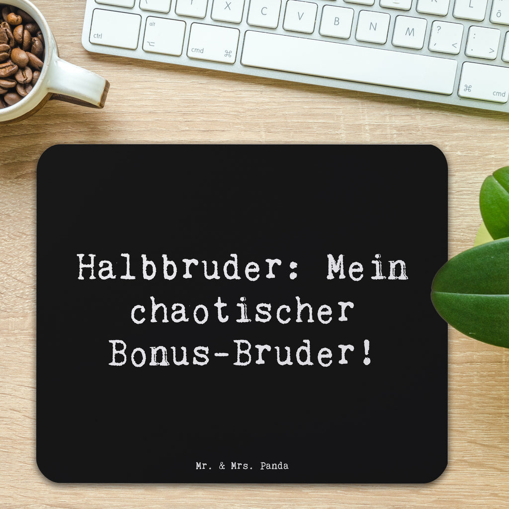 Mauspad Spruch Halbbruder Chaos Mousepad, Computer zubehör, Büroausstattung, PC Zubehör, Arbeitszimmer, Mauspad, Einzigartiges Mauspad, Designer Mauspad, Mausunterlage, Mauspad Büro, Familie, Vatertag, Muttertag, Bruder, Schwester, Mama, Papa, Oma, Opa