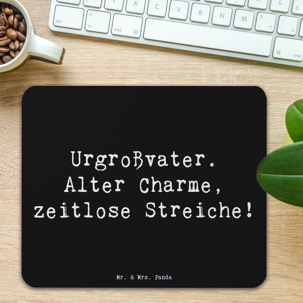 Mauspad Spruch Urgroßvater Charme Mousepad, Computer zubehör, Büroausstattung, PC Zubehör, Arbeitszimmer, Mauspad, Einzigartiges Mauspad, Designer Mauspad, Mausunterlage, Mauspad Büro, Familie, Vatertag, Muttertag, Bruder, Schwester, Mama, Papa, Oma, Opa