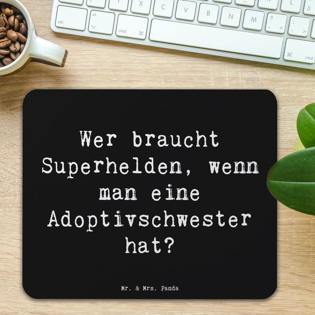 Mauspad Spruch Adoptivschwester Heldin Mousepad, Computer zubehör, Büroausstattung, PC Zubehör, Arbeitszimmer, Mauspad, Einzigartiges Mauspad, Designer Mauspad, Mausunterlage, Mauspad Büro, Familie, Vatertag, Muttertag, Bruder, Schwester, Mama, Papa, Oma, Opa