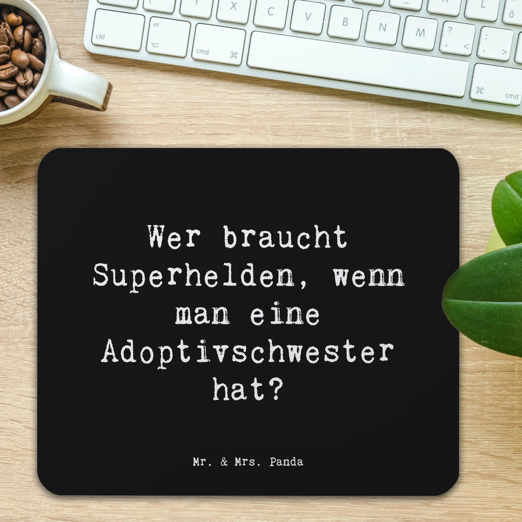 Mauspad Spruch Adoptivschwester Heldin Mousepad, Computer zubehör, Büroausstattung, PC Zubehör, Arbeitszimmer, Mauspad, Einzigartiges Mauspad, Designer Mauspad, Mausunterlage, Mauspad Büro, Familie, Vatertag, Muttertag, Bruder, Schwester, Mama, Papa, Oma, Opa