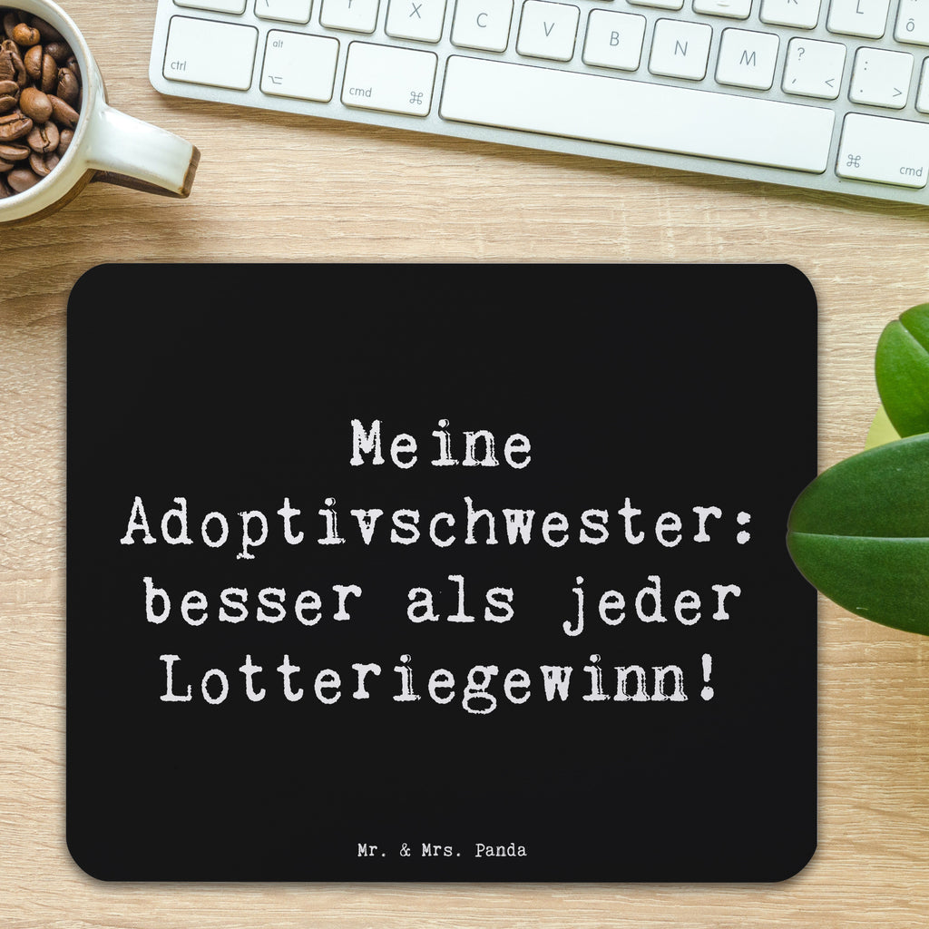 Mauspad Spruch Adoptivschwester Wunder Mousepad, Computer zubehör, Büroausstattung, PC Zubehör, Arbeitszimmer, Mauspad, Einzigartiges Mauspad, Designer Mauspad, Mausunterlage, Mauspad Büro, Familie, Vatertag, Muttertag, Bruder, Schwester, Mama, Papa, Oma, Opa