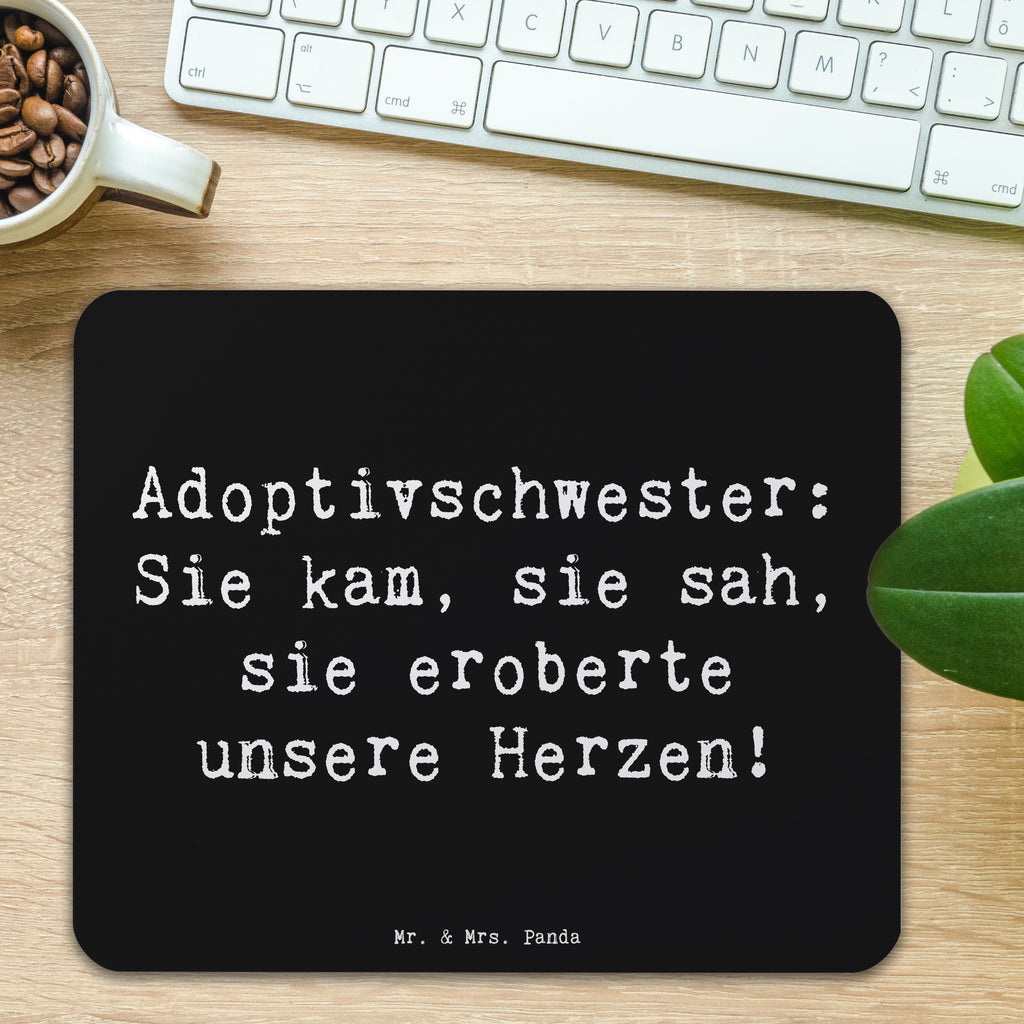 Mauspad Spruch Adoptivschwester Herz Mousepad, Computer zubehör, Büroausstattung, PC Zubehör, Arbeitszimmer, Mauspad, Einzigartiges Mauspad, Designer Mauspad, Mausunterlage, Mauspad Büro, Familie, Vatertag, Muttertag, Bruder, Schwester, Mama, Papa, Oma, Opa