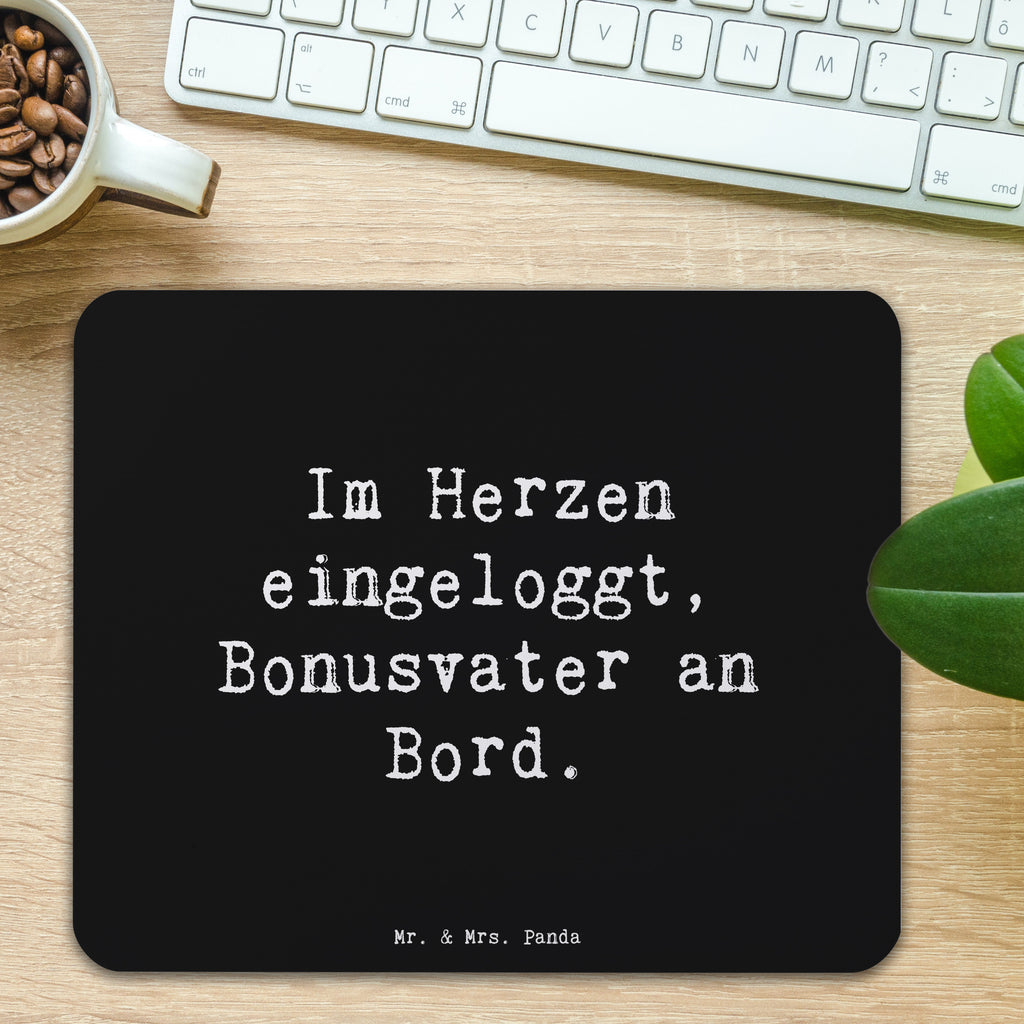 Mauspad Spruch Bonusvater Herz Mousepad, Computer zubehör, Büroausstattung, PC Zubehör, Arbeitszimmer, Mauspad, Einzigartiges Mauspad, Designer Mauspad, Mausunterlage, Mauspad Büro, Familie, Vatertag, Muttertag, Bruder, Schwester, Mama, Papa, Oma, Opa