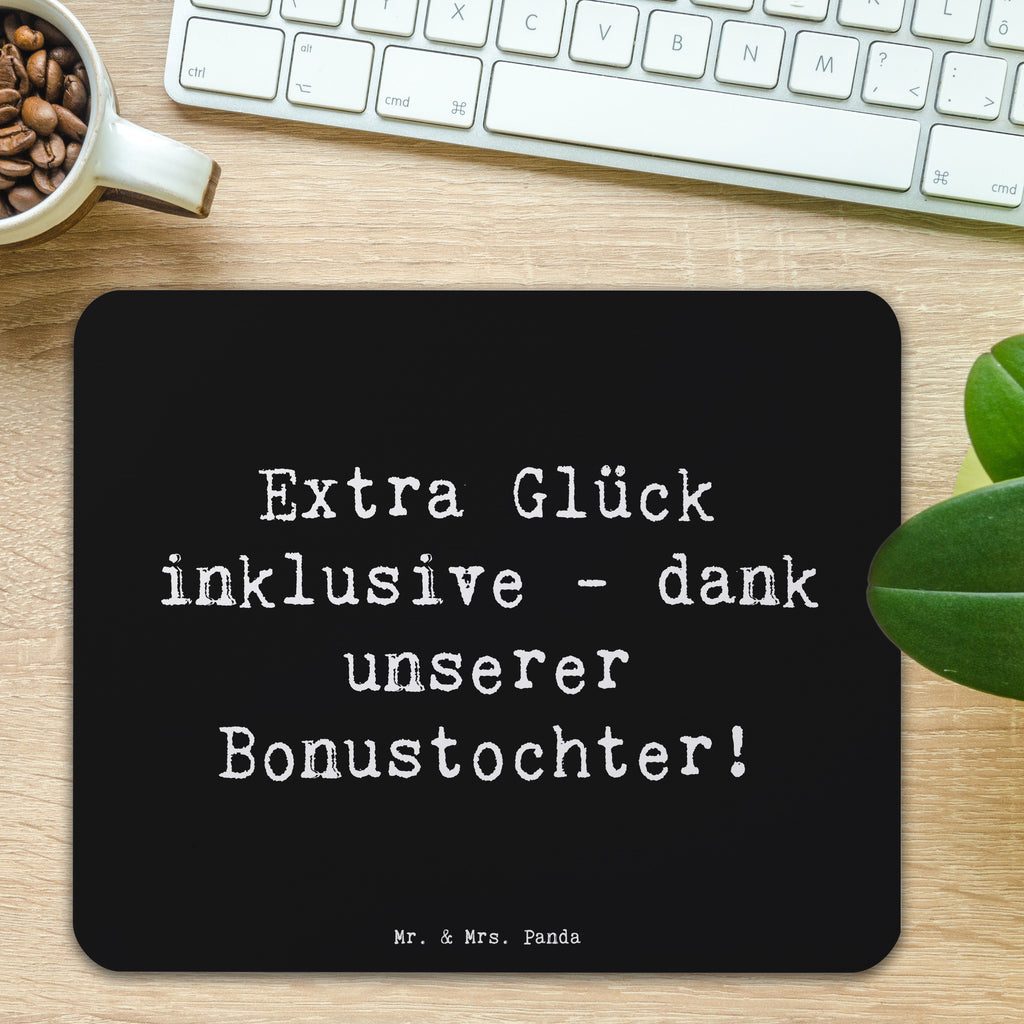 Mauspad Spruch Bonustochter Glück Mousepad, Computer zubehör, Büroausstattung, PC Zubehör, Arbeitszimmer, Mauspad, Einzigartiges Mauspad, Designer Mauspad, Mausunterlage, Mauspad Büro, Familie, Vatertag, Muttertag, Bruder, Schwester, Mama, Papa, Oma, Opa