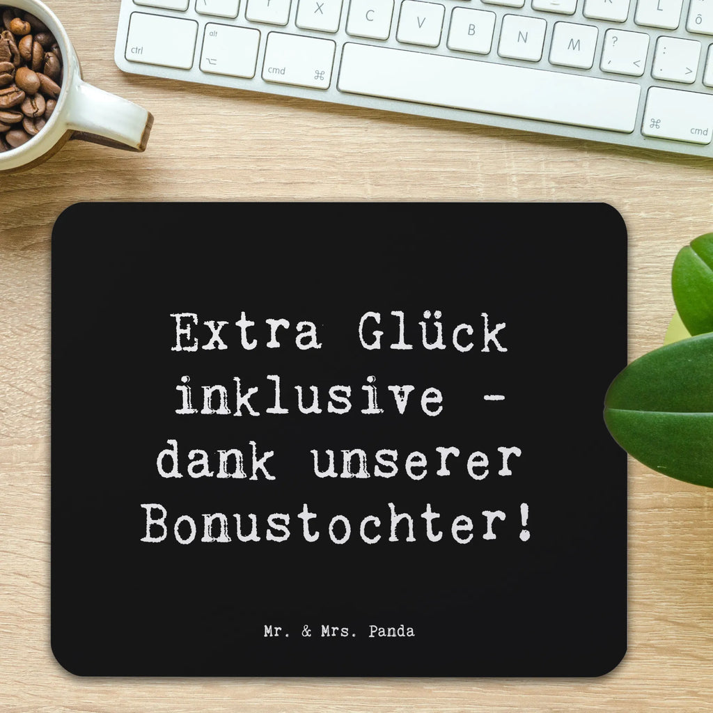 Mauspad Spruch Bonustochter Glück Mousepad, Computer zubehör, Büroausstattung, PC Zubehör, Arbeitszimmer, Mauspad, Einzigartiges Mauspad, Designer Mauspad, Mausunterlage, Mauspad Büro, Familie, Vatertag, Muttertag, Bruder, Schwester, Mama, Papa, Oma, Opa