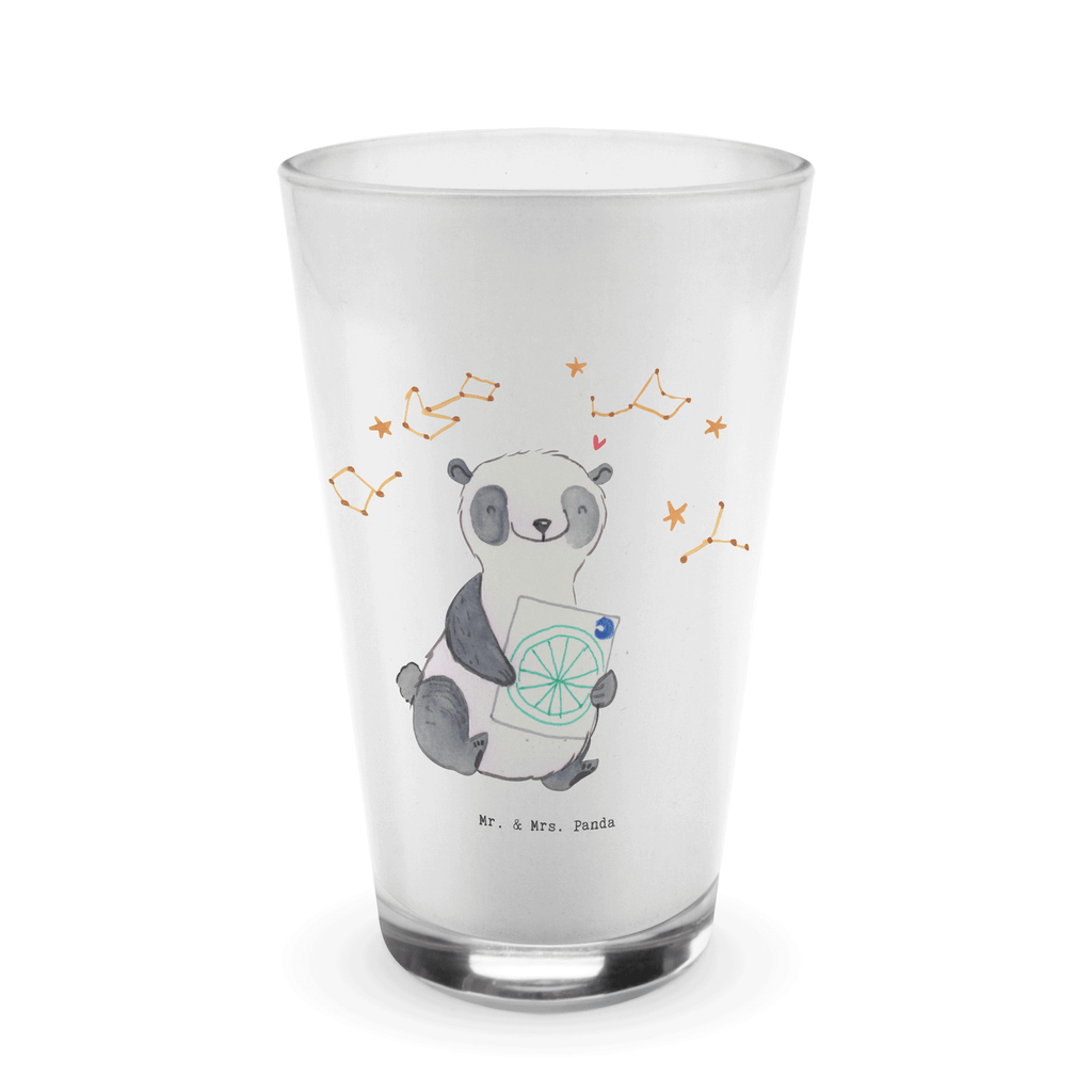 Glas Panda Astrologie Cappuccino Glas, Glas, Cappuccino Tasse, Latte Macchiato, Geschenk, Sport, Sportart, Hobby, Schenken, Danke, Dankeschön, Auszeichnung, Gewinn, Sportler, Astrologie, Horoskop, Sternbilder