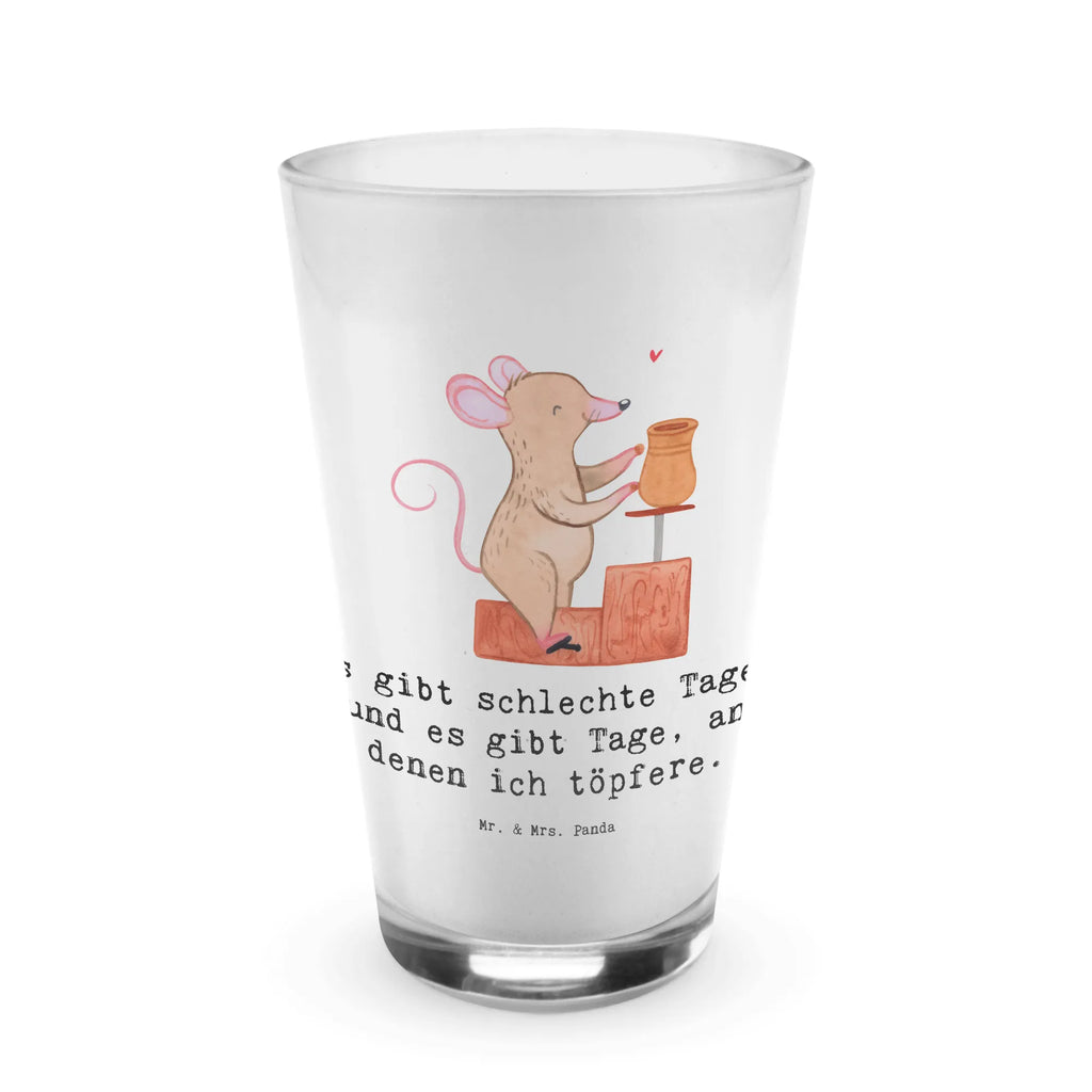 Glas Maus Töpfern Cappuccino Glas, Glas, Cappuccino Tasse, Latte Macchiato, Geschenk, Sport, Sportart, Hobby, Schenken, Danke, Dankeschön, Auszeichnung, Gewinn, Sportler, Töpfern, Töpferei, Töpferkurs