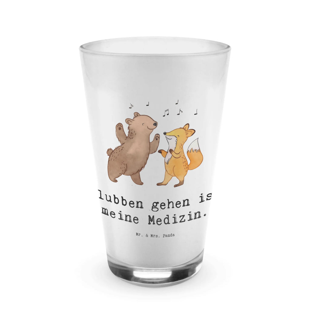 Glas Bär & Fuchs Disco Cappuccino Glas, Glas, Cappuccino Tasse, Latte Macchiato, Geschenk, Sport, Sportart, Hobby, Schenken, Danke, Dankeschön, Auszeichnung, Gewinn, Sportler, Disco, Clubs, Tanzen, Feiern, Clubbing