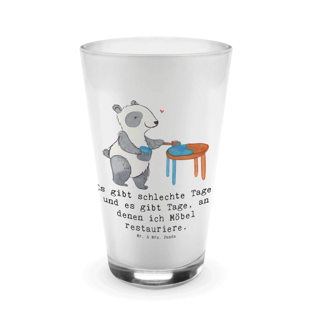 Glas Panda Möbel restaurieren Cappuccino Glas, Glas, Cappuccino Tasse, Latte Macchiato, Geschenk, Sport, Sportart, Hobby, Schenken, Danke, Dankeschön, Auszeichnung, Gewinn, Sportler, Möbel restaurieren, antike Möbel restaurieren, Handwerk, Restaurator