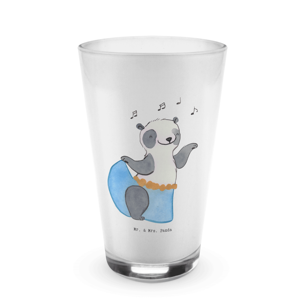 Glas Panda Bauchtanz Cappuccino Glas, Glas, Cappuccino Tasse, Latte Macchiato, Geschenk, Sport, Sportart, Hobby, Schenken, Danke, Dankeschön, Auszeichnung, Gewinn, Sportler, Bauchtanz, orientalischer Tanz, Tanzen