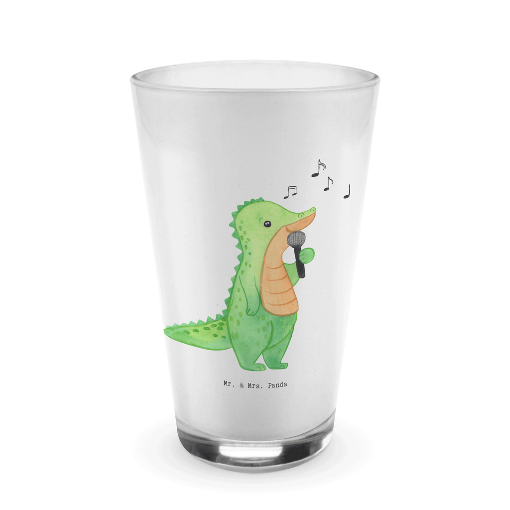 Glas Krokodil Singen Cappuccino Glas, Glas, Cappuccino Tasse, Latte Macchiato, Geschenk, Sport, Sportart, Hobby, Schenken, Danke, Dankeschön, Auszeichnung, Gewinn, Sportler, Singen, Band, Live Auftritt, Gesang, Hobbysänger